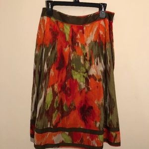 Women’s Multicolored A-line skirt Talbots 10p